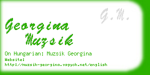 georgina muzsik business card